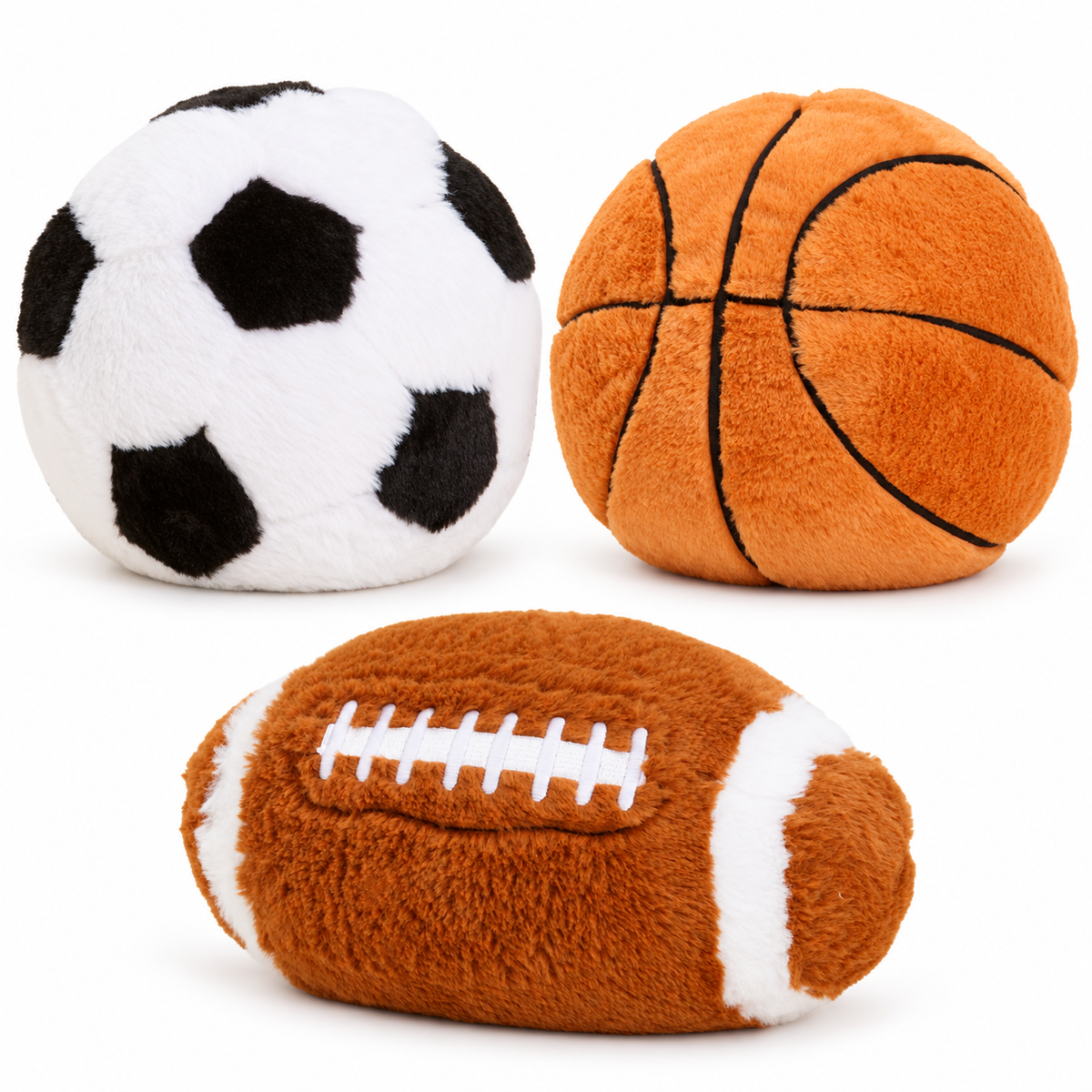 Warmies sports choices: Soccer Ball, Basketball, Football. Each sold individually.