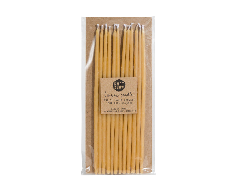 
                  
                    Load image into Gallery viewer, Knot &amp;amp; Bow - Natural Tall Beeswax Birthday Candles
                  
                