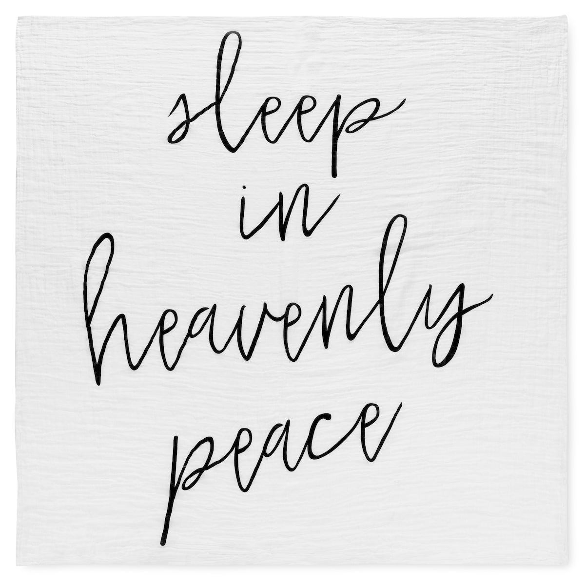 Sleep in Heavenly Peace Scripture swaddle by Modern Burlap