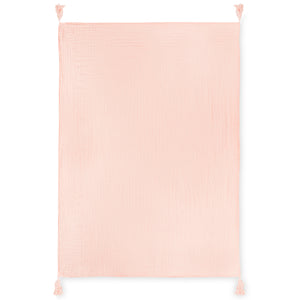 
                  
                    Load image into Gallery viewer, Organic XL Throw Blanket -   Dusty Pink Tassels
                  
                