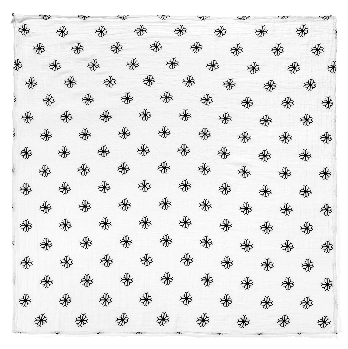 Snowflakes organic cotton muslin swaddle by Modern Burlap