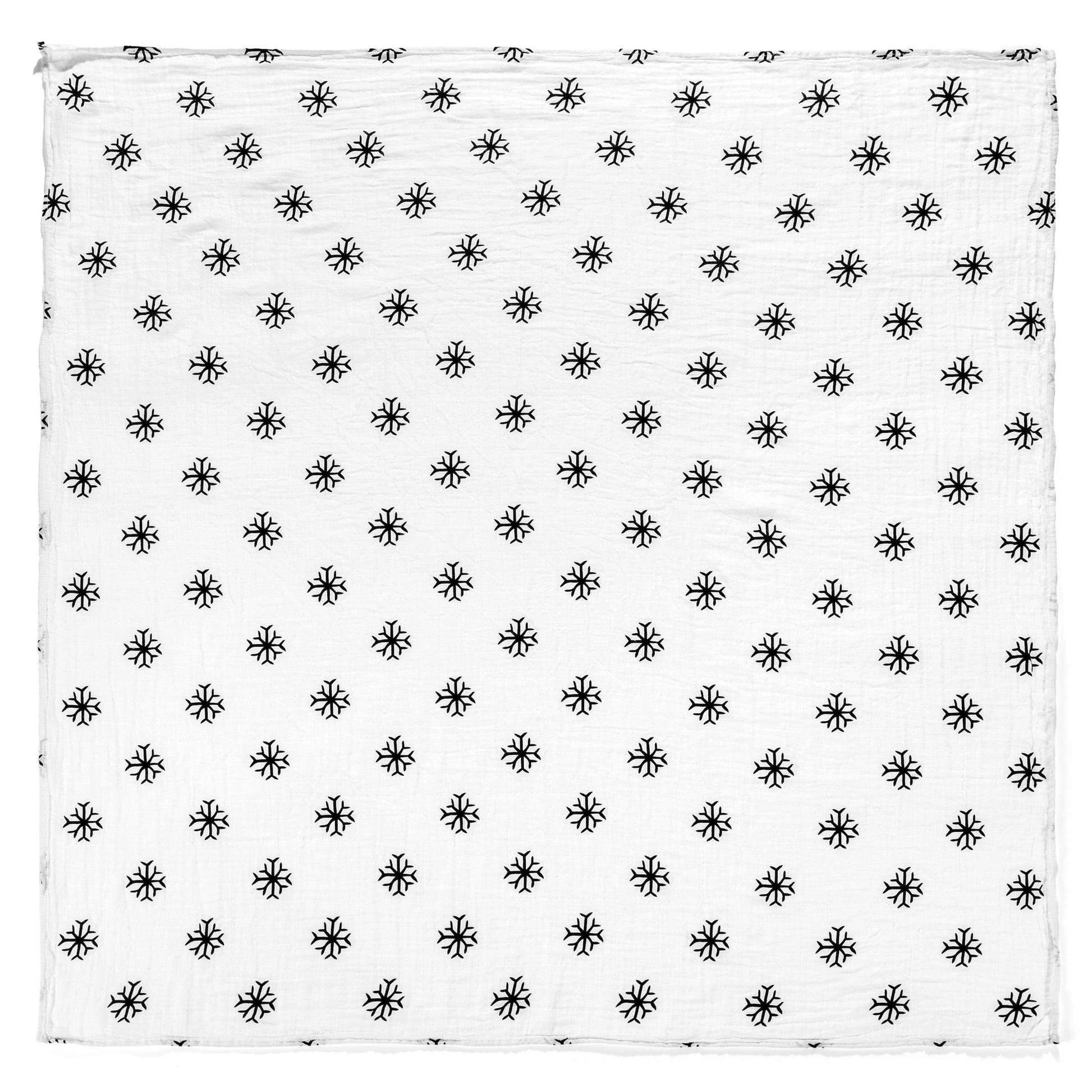 Snowflakes organic cotton muslin swaddle by Modern Burlap