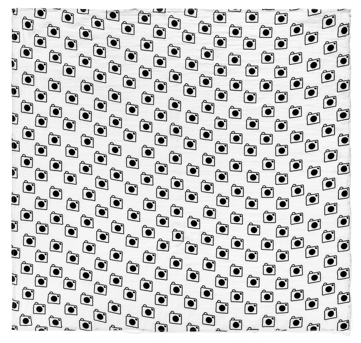 Full printed design of Camera Organic Swaddle.