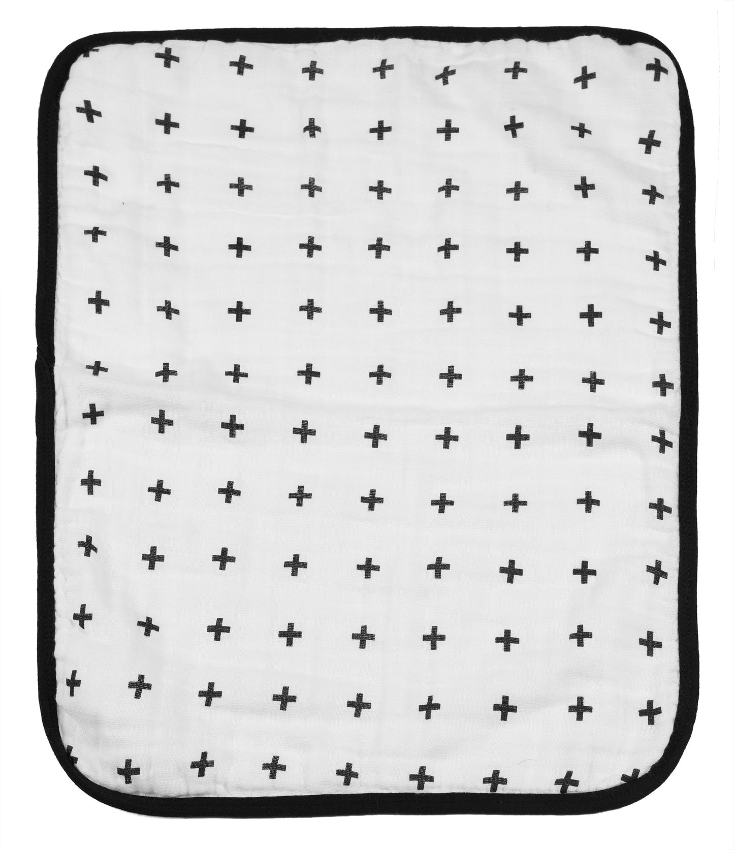 Swiss Cross + XO Reversible Muslin Burp Cloth | GOTS Certified Organic Cotton Muslin