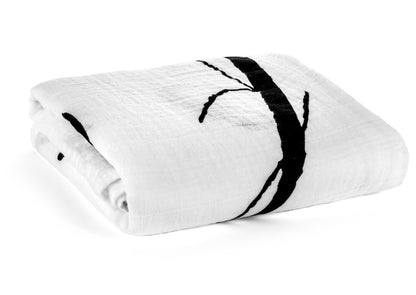 Psalm 91:4 Scripture Swaddle + Wall Art | GOTS Certified Organic Cotton Muslin