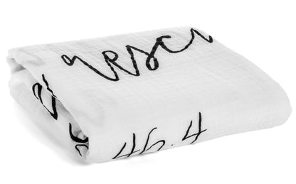 Isaiah 46:4 organic Scripture swaddle by Modern Burlap