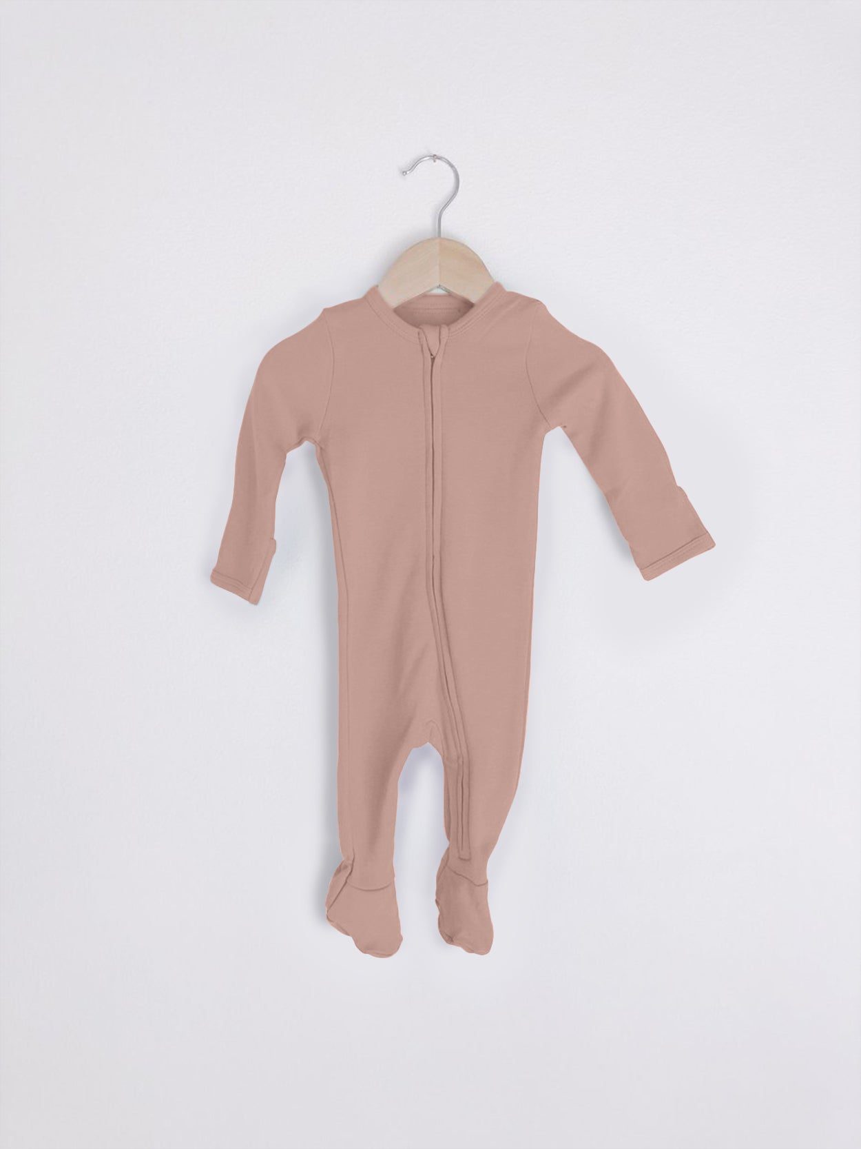 Organic 2 Way Zip Footie | GOTS Certified Organic Cotton | Solid Colors