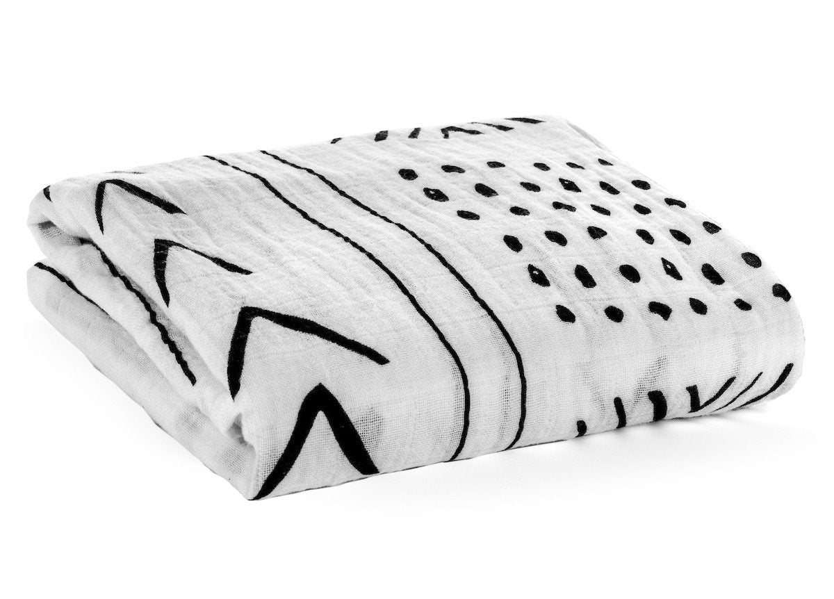 Mud Cloth Organic Swaddle | GOTS Certified Organic Cotton Muslin