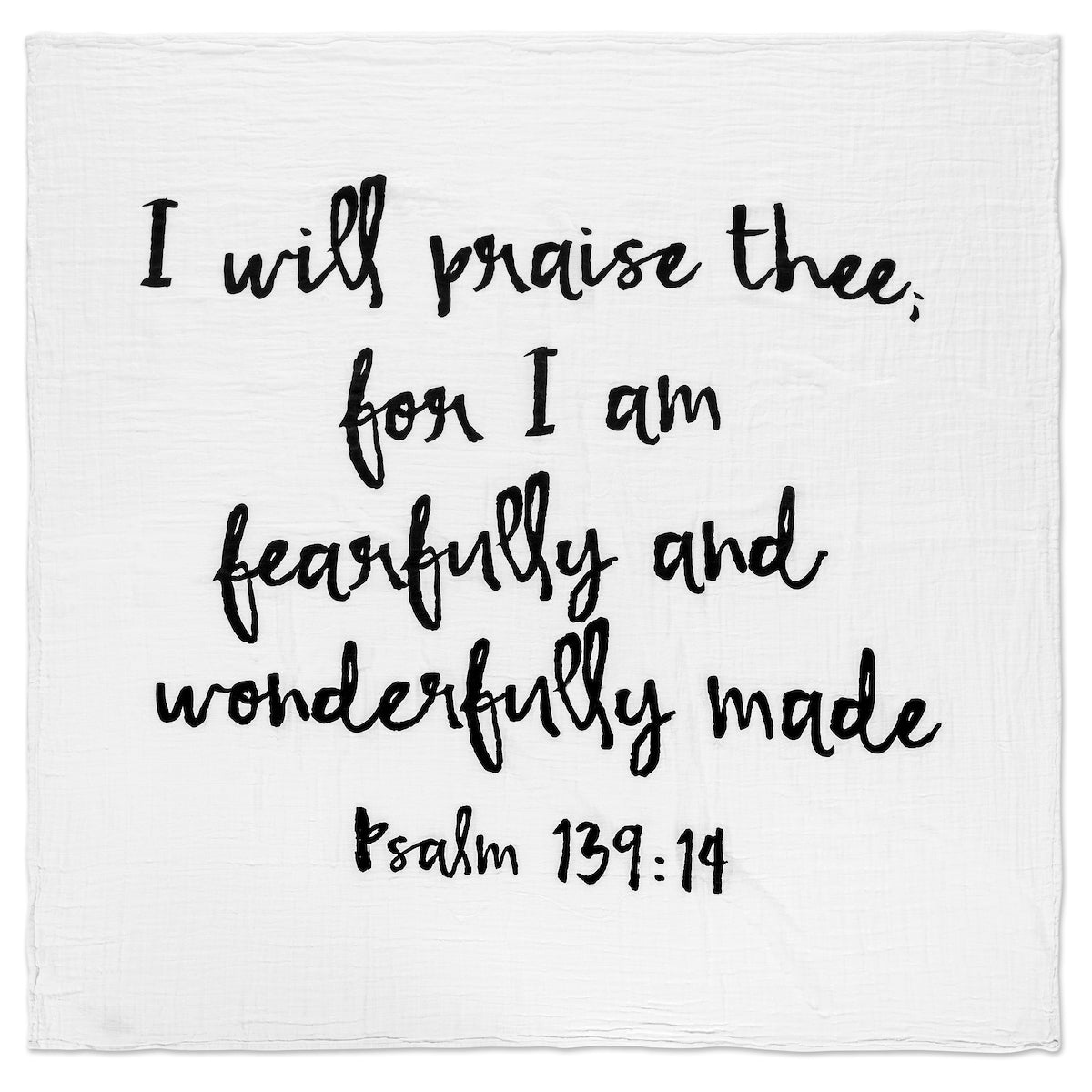 Psalm 139:14 Scripture swaddle and wall art by Modern Burlap