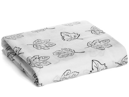 Folded Fall Leaves Organic Swaddle.