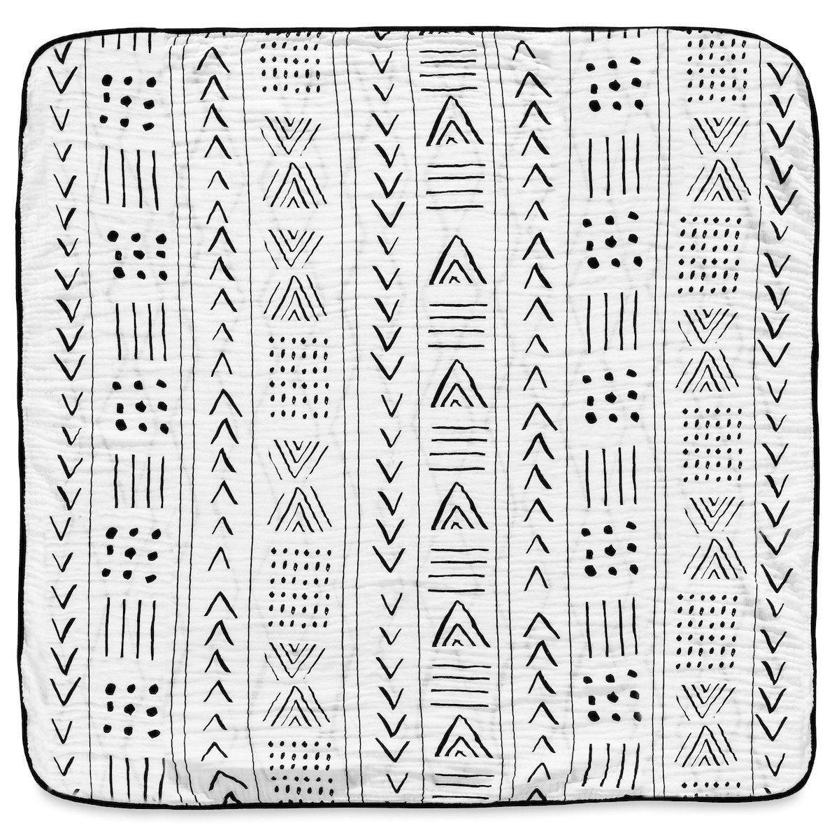 Mud Cloth + Moroccan Reversible Organic Muslin Quilt | GOTS Certified Organic Cotton Muslin