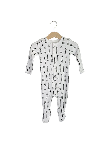 Organic Button Footie | GOTS Certified Organic Cotton | Signature Prints
