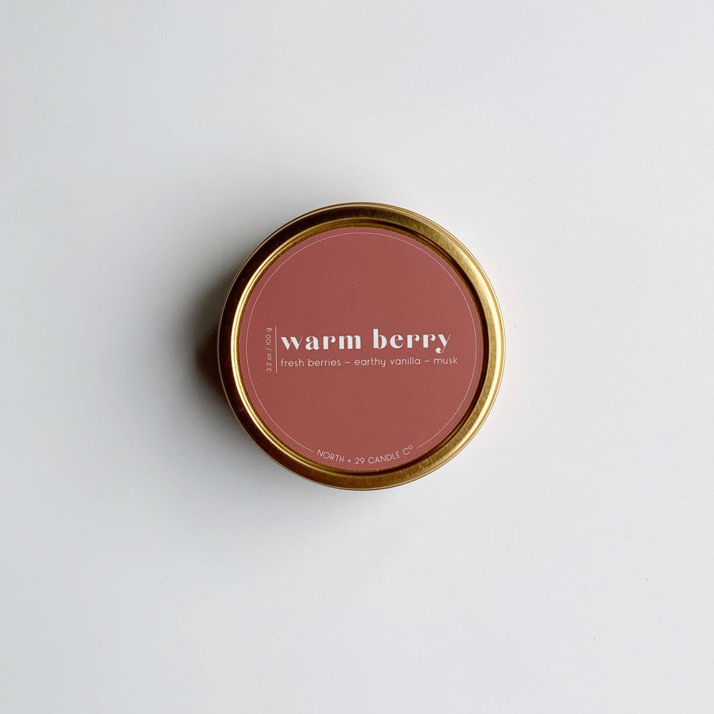North + 29 Candle Co. - Warm Berry Travel Candle