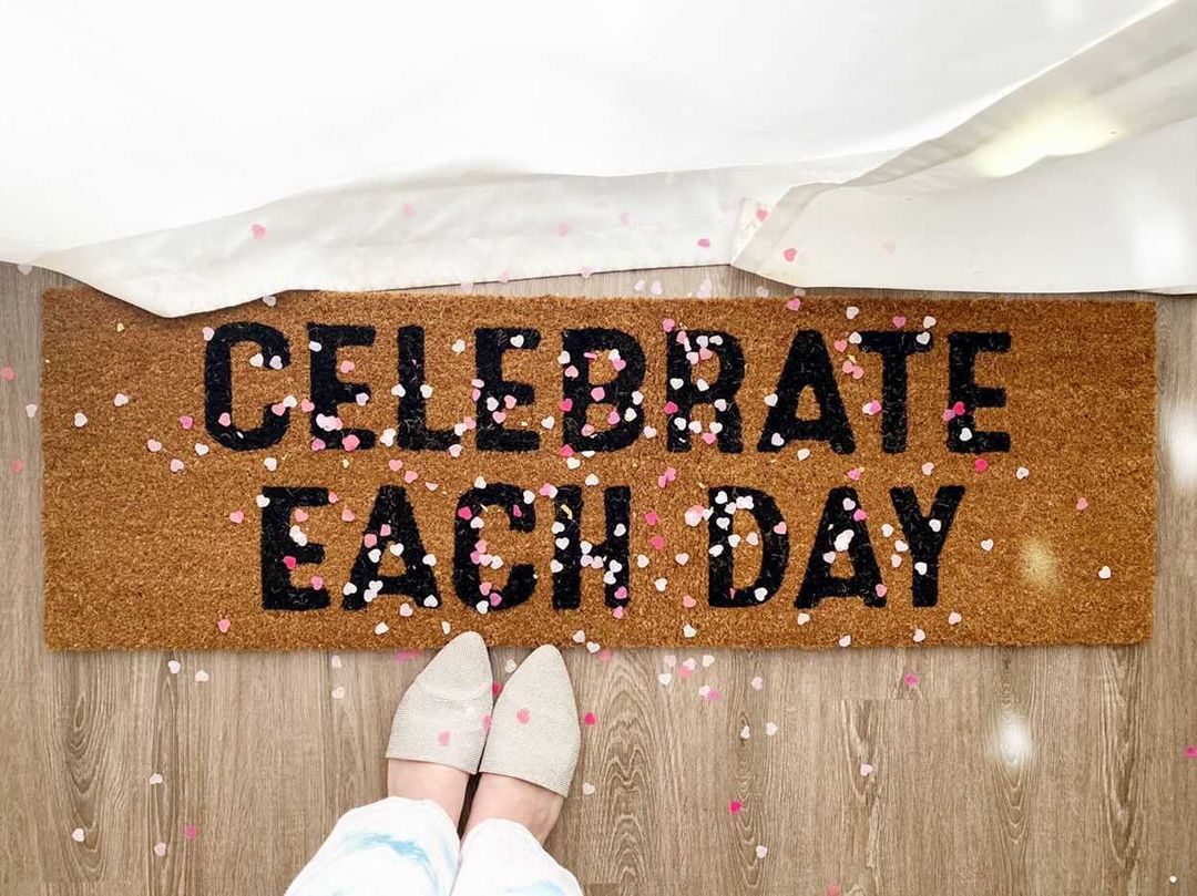 XL Doormat | Celebrate Each Day | Coconut Coir