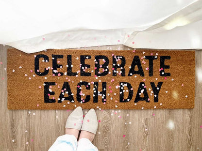 XL Doormat | Celebrate Each Day | Coconut Coir