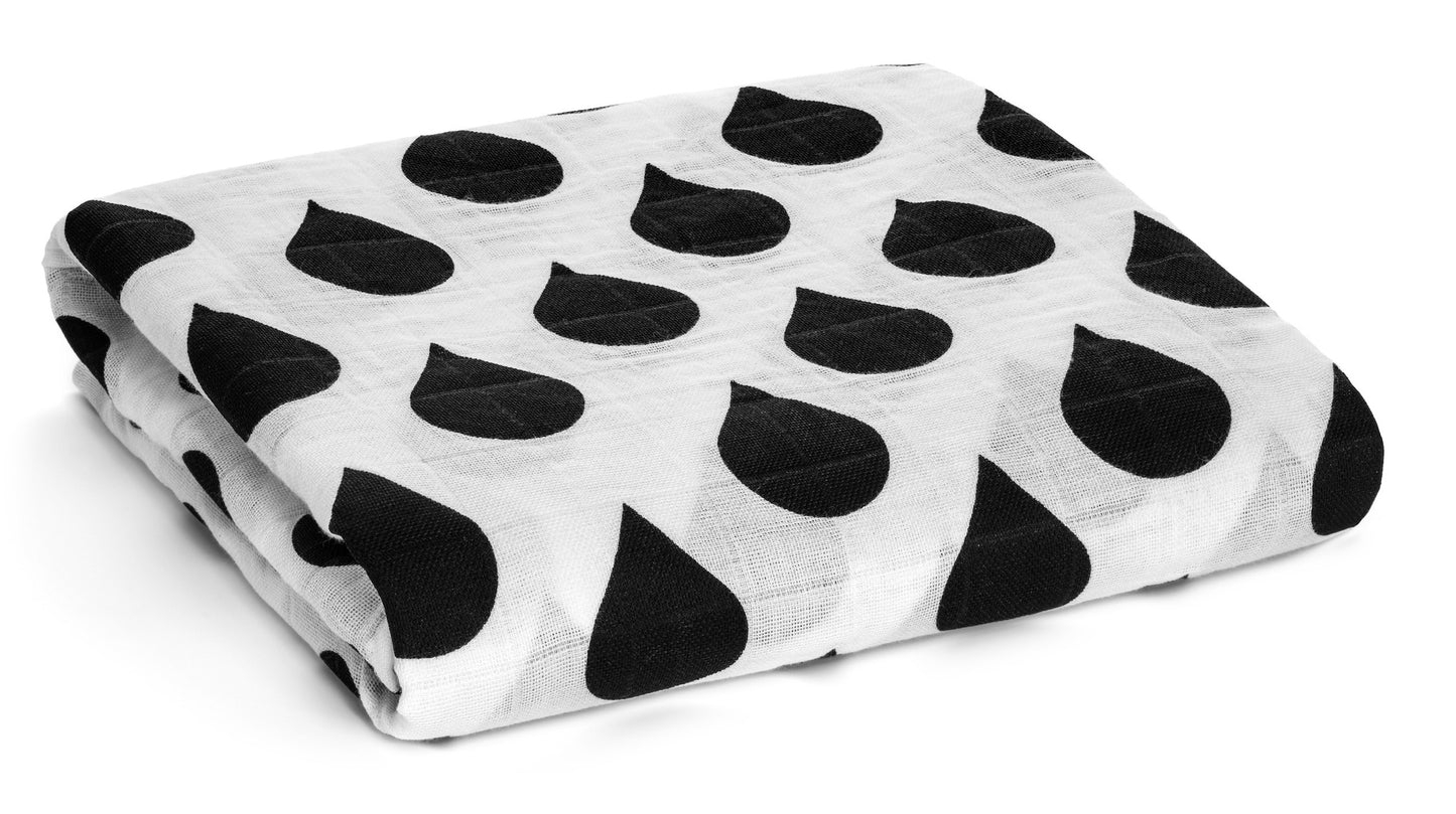 Raindrops Organic Swaddle | GOTS Certified Organic Cotton Muslin