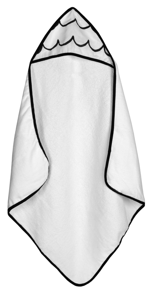 Waves organic muslin hooded baby towel by Modern Burlap