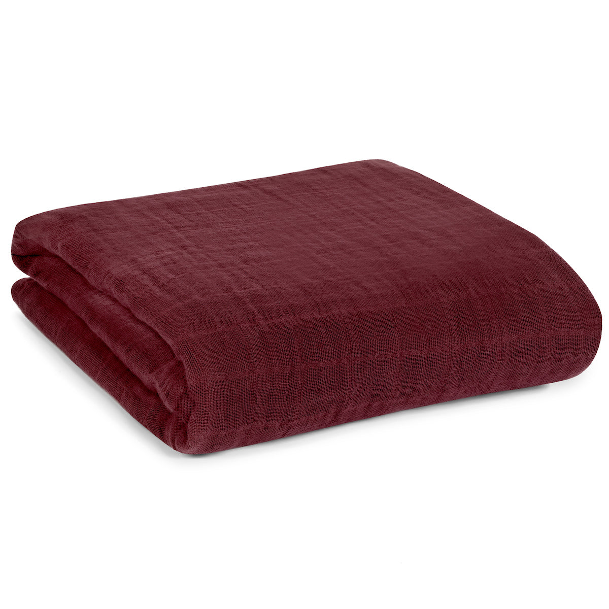 Maroon Organic Swaddle | GOTS Certified Organic Cotton Muslin