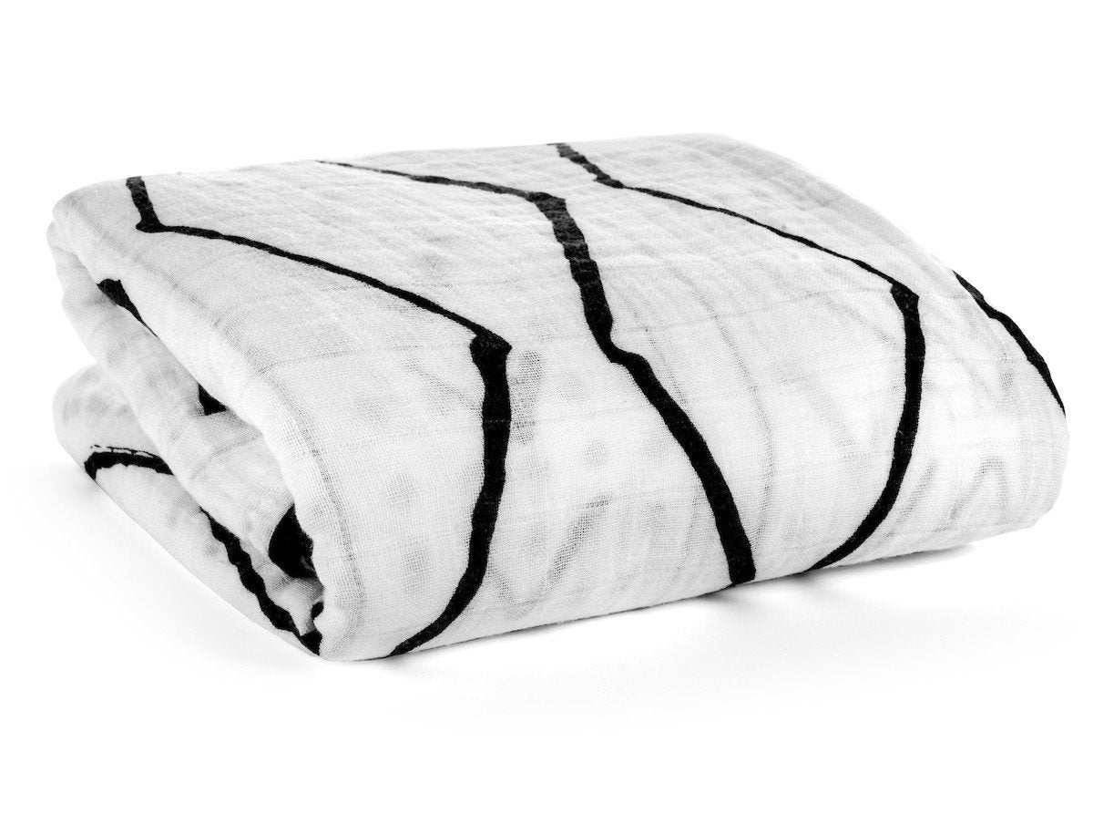 Mud Cloth + Moroccan Reversible Organic Muslin Quilt | GOTS Certified Organic Cotton Muslin