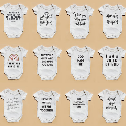 GOTS Certified Organic Cotton Bodysuit - Inspirational