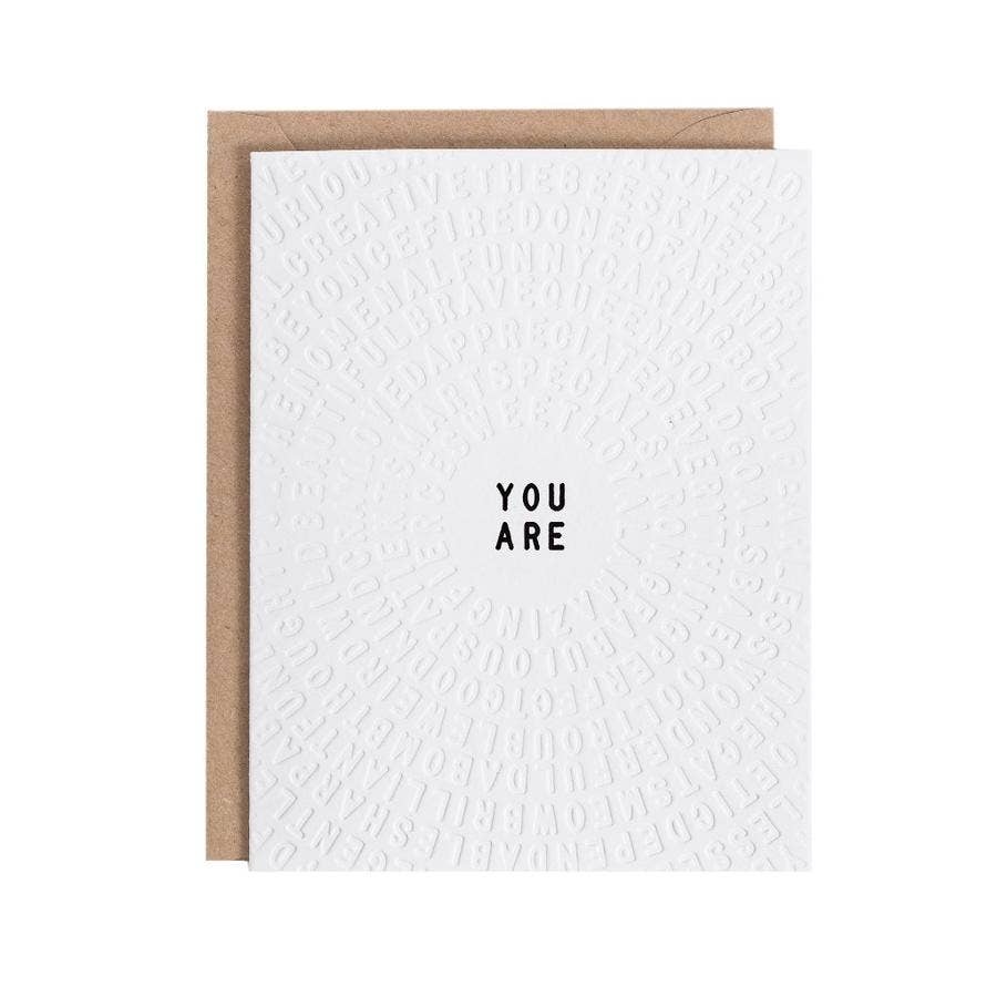 Letterfolk - You Are Color-in Greeting Card (Set of 3)