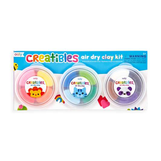 OOLY - Creatibles D.I.Y. Air-Dry Clay Kit (Set of 12 colors + 3 Tools)