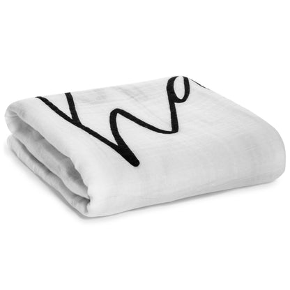 He's Got the Whole World in His Hands Swaddle + Wall Art | GOTS Certified Organic Cotton Muslin