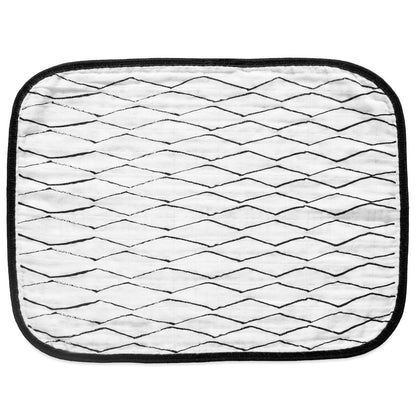 Mud Cloth + Moroccan Reversible Burp Cloth | GOTS Certified Organic Cotton Muslin