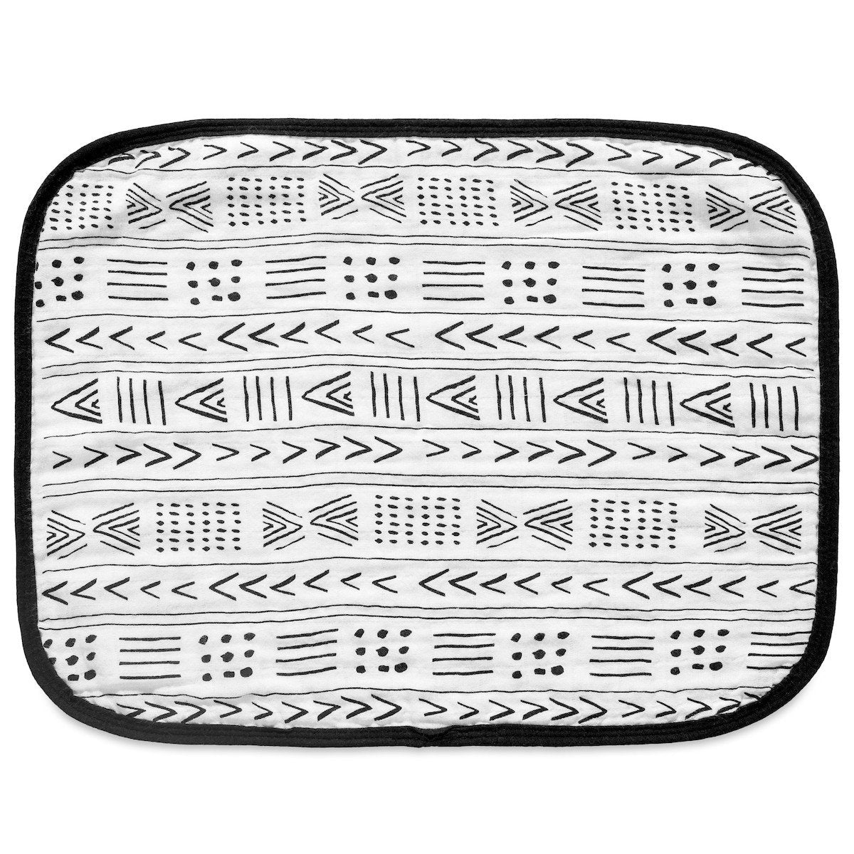 Mud Cloth + Moroccan Reversible Burp Cloth | GOTS Certified Organic Cotton Muslin