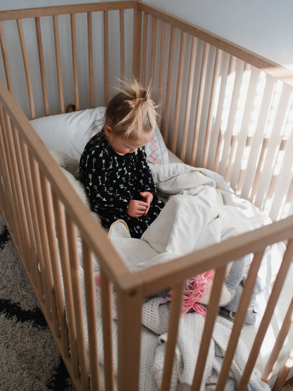 Organic Baby + Kids Pajama Set | White on Black Arrows©