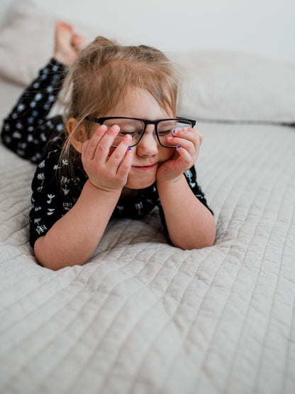 Organic Baby + Kids Pajama Set | White on Black Arrows©