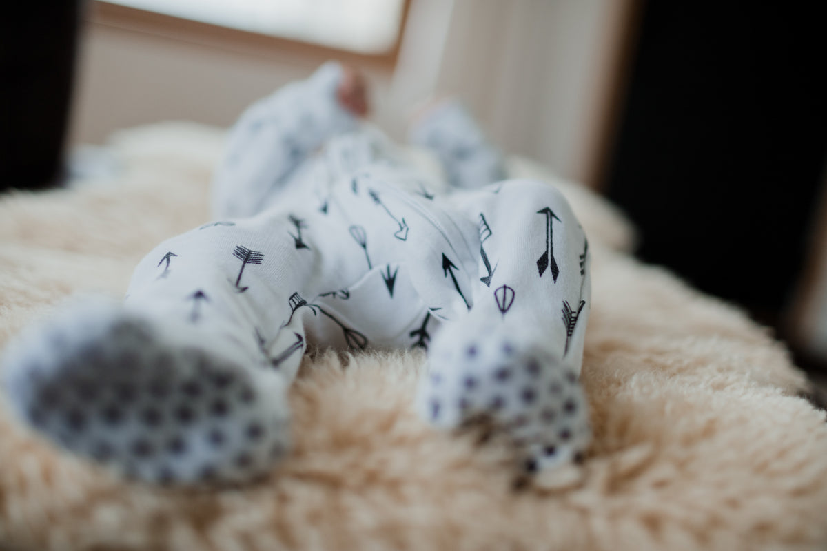 Organic Zip Footie | GOTS Certified Organic Cotton | Signature Prints