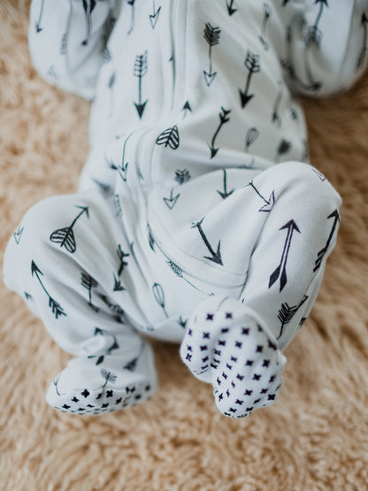 Organic Zip Footie | GOTS Certified Organic Cotton | Signature Prints
