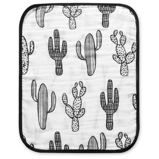 Cactus + Arrows Reversible Burp Cloth | GOTS Certified Organic Cotton Muslin