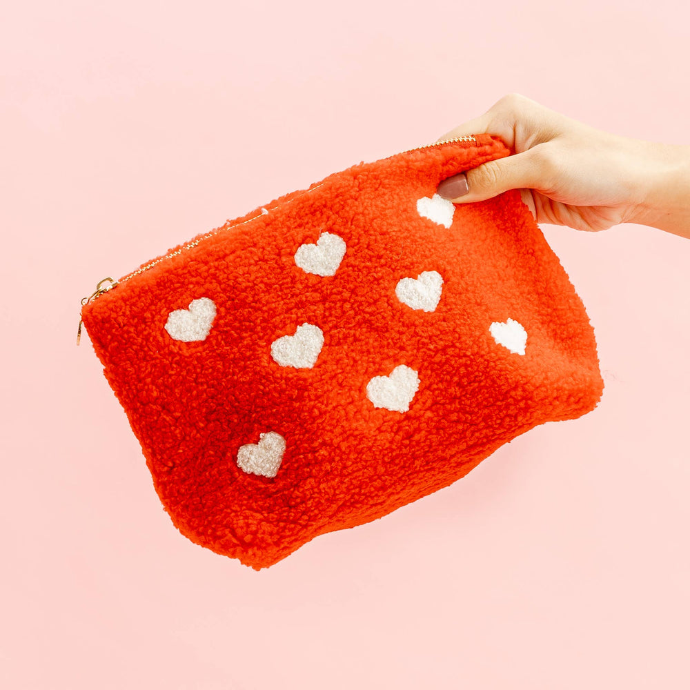 The Darling Effect - Red Teddy Pouch - Hearts