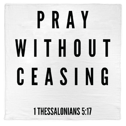 1 Thessalonians 5:17 Scripture swaddle and wall art by Modern Burlap