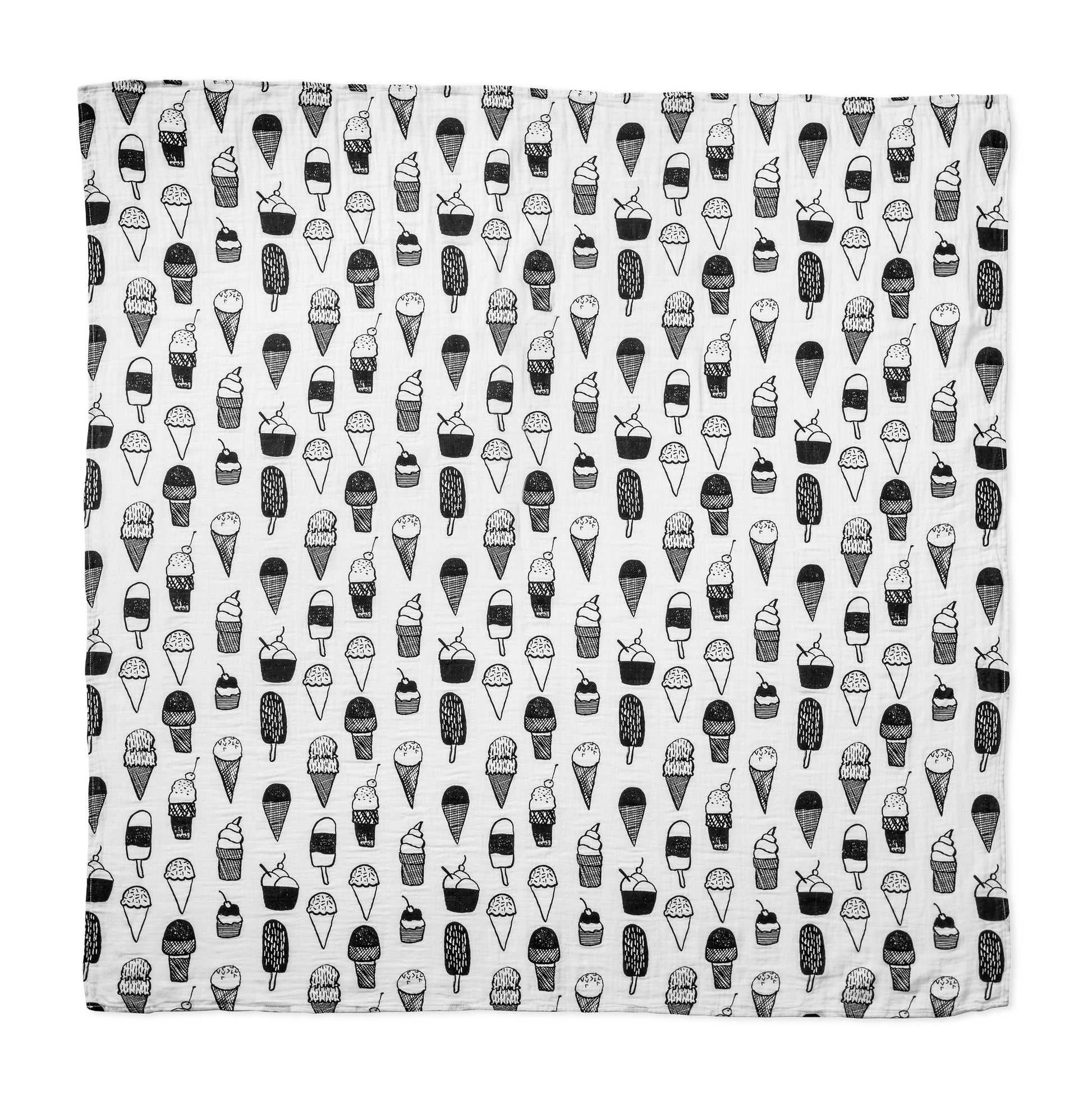 Ice Cream Love organic cotton muslin swaddle + wall art by Modern Burlap