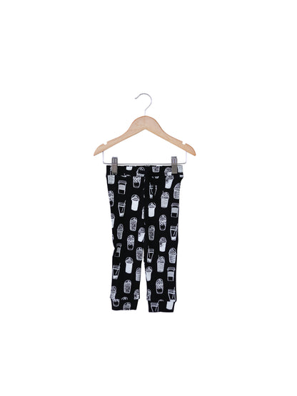 Organic baby and kids faux drawstring pant in signature prints – alternate view 7