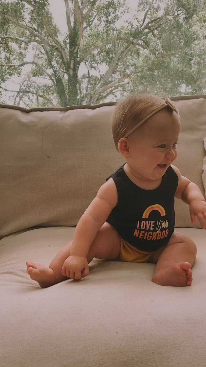 Love Your Neighbor Kids Tank | GOTS Certified Organic Cotton product video