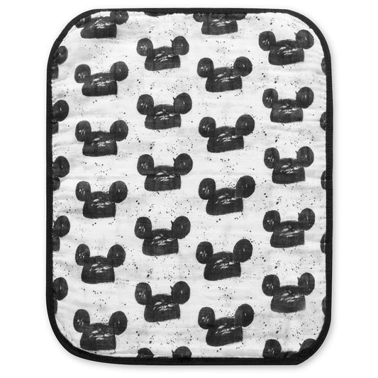 Hero Struck and Modern Mouse reversible organic muslin burp cloth by Modern Burlap