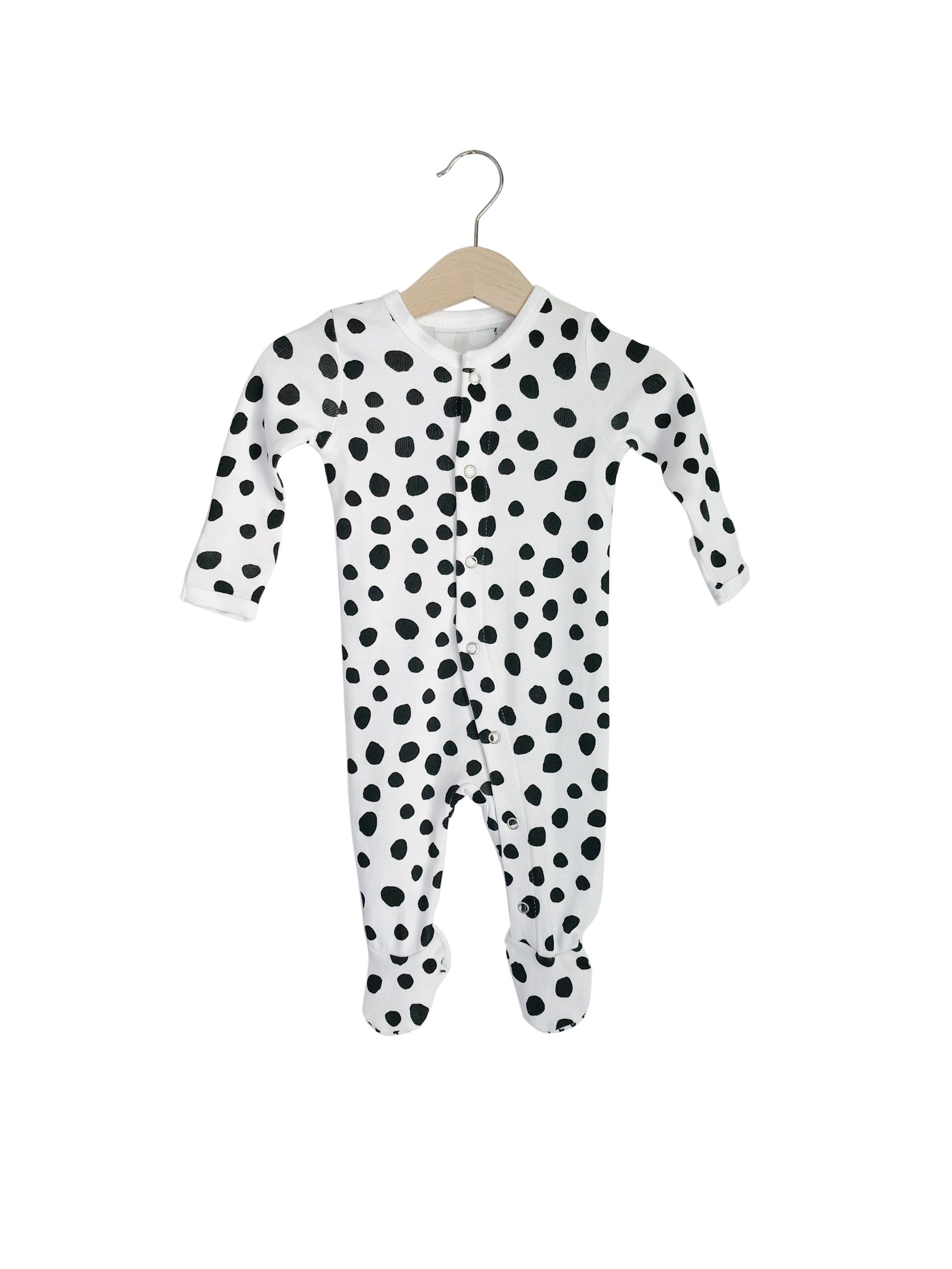 Organic Button Footie | GOTS Certified Organic Cotton | Signature Prints