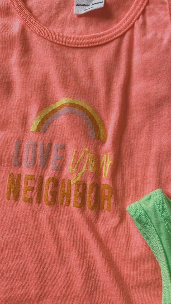 Love Your Neighbor Kids Tank | GOTS Certified Organic Cotton product video