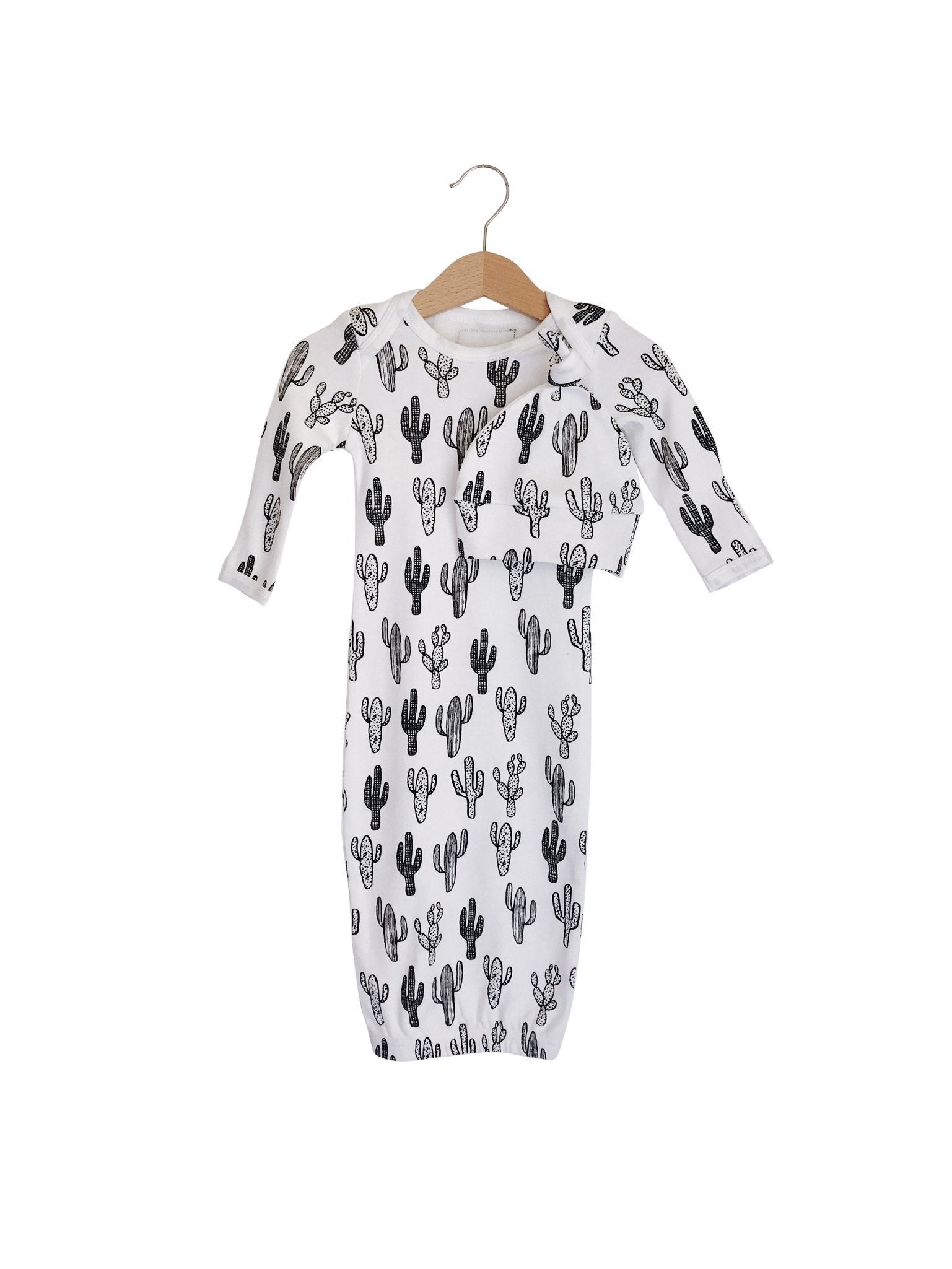 Organic Knot Hat + Gown Set | GOTS Certified Organic Cotton | Signature Prints