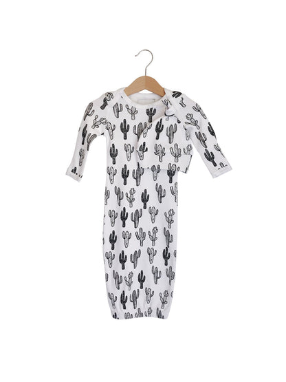 Organic Knot Hat + Gown Set | GOTS Certified Organic Cotton | Signature Prints