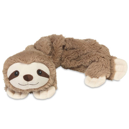 Warmies sloth wrap with plush sloth face and long arms.
