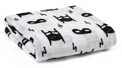 Hero Struck organic cotton muslin swaddle by Modern Burlap