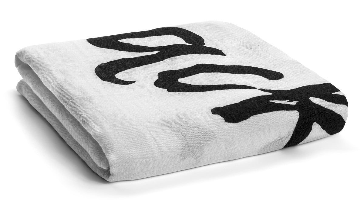 Love You to the Moon and Back Organic Swaddle + Wall Art | GOTS Certified Organic Cotton Muslin