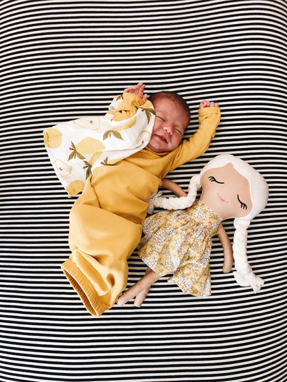 Organic Knot Hat + Gown Set | GOTS Certified Organic Cotton | Solid Colors