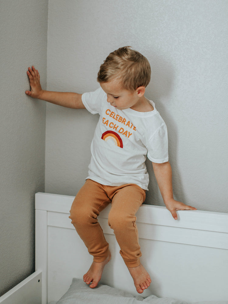 
                  
                    Load image into Gallery viewer, Celebrate Each Day Kid&amp;#39;s Crewneck Tee
                  
                