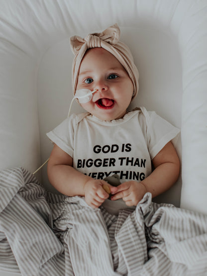 God is bigger than everything Short Sleeve Bodysuit